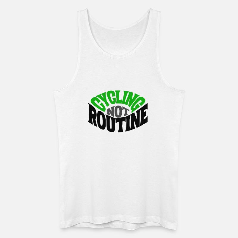 CYCLING ROUTINE - Männer Bio Tank Top - Weiß