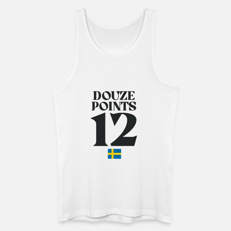 Douze points Suède Eurovision - Débardeur bio Homme - blanc