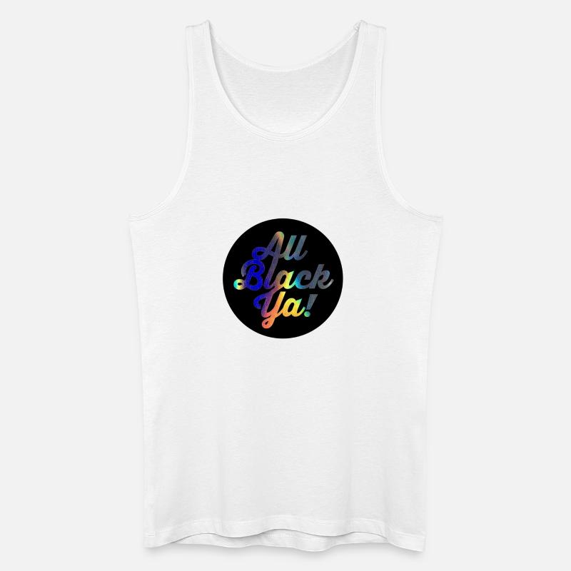 All Black Ya Gradient Script - Men’s Organic Tank Top - white