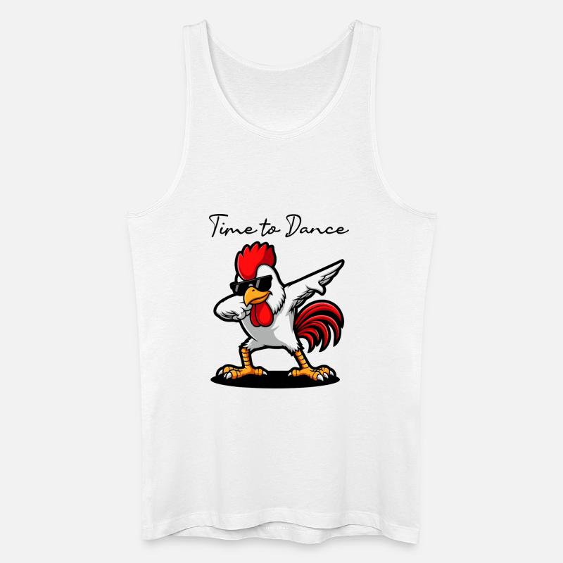 Städtischer Hahn mit dunkler Brille - Männer Bio Tank Top - Weiß