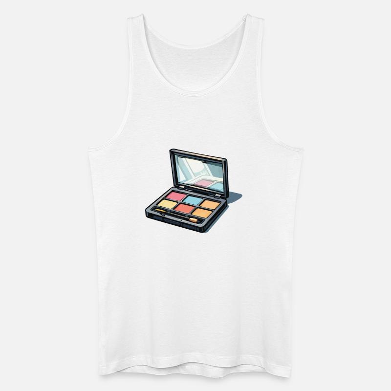 Farbenpalette Kunst: Makeup-Illustration - Männer Bio Tank Top - Weiß