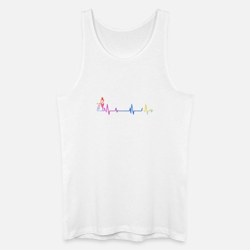 Pulsierende Farbfigur Kunst - Männer Bio Tank Top - Weiß