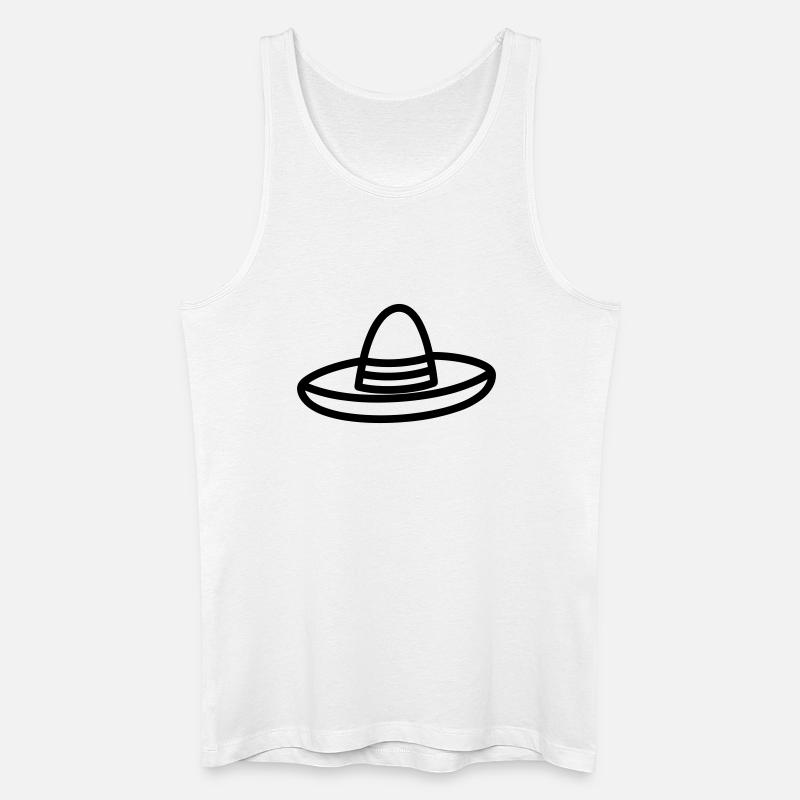 Mexikanischer Hut - Männer Bio Tank Top - Weiß