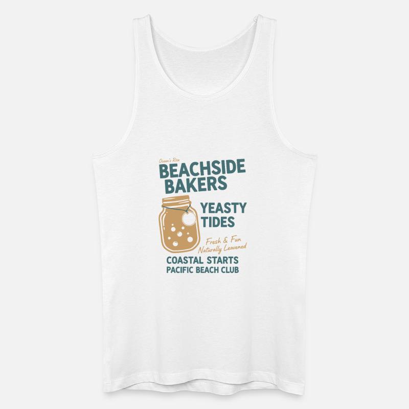 Sauerteig Brot Backen Ästhetik Design  - Männer Bio Tank Top - Weiß