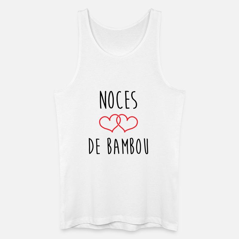 Bambushochzeit 79 Jahre Ehe - Männer Bio Tank Top - Weiß