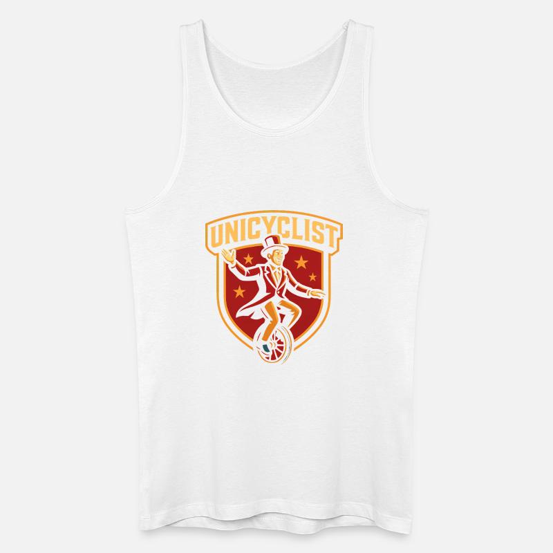 Zirkus-Einradfahrer Lustiger Kinderzirkus - Männer Bio Tank Top - Weiß