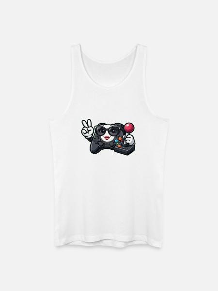 Kawaii-Spielcontroller-Friedenszeichen - Männer Bio Tank Top - Weiß