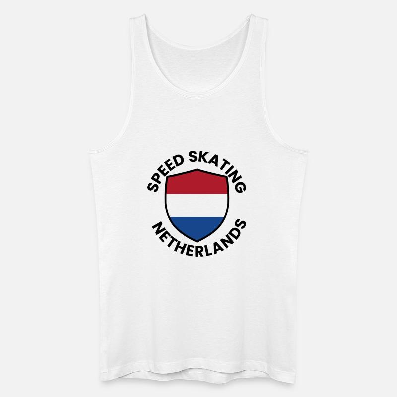 Speedskate Netherlands Shield - Männer Bio Tank Top - Weiß