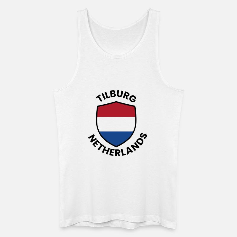 Schild der Tilburger Niederlande - Männer Bio Tank Top - Weiß