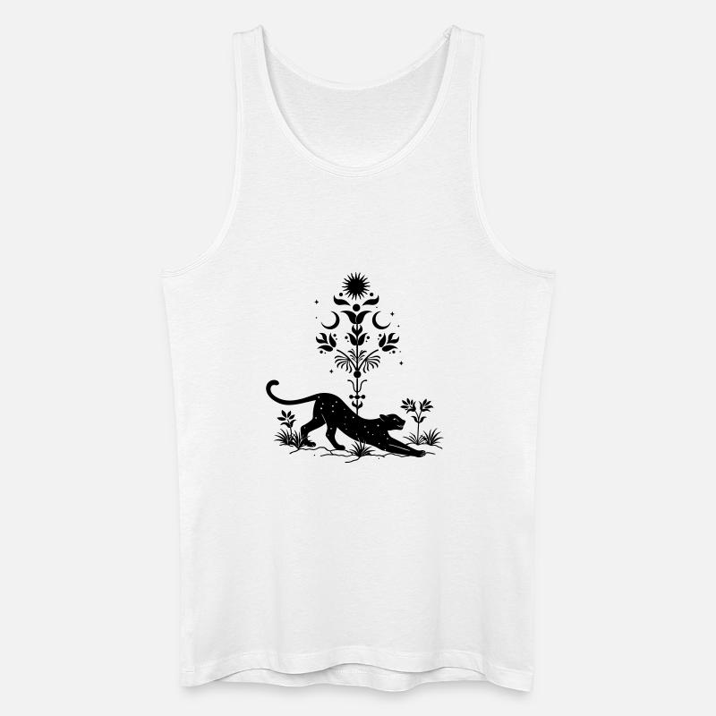 Cosmic Leopard Boho - Männer Bio Tank Top - Weiß