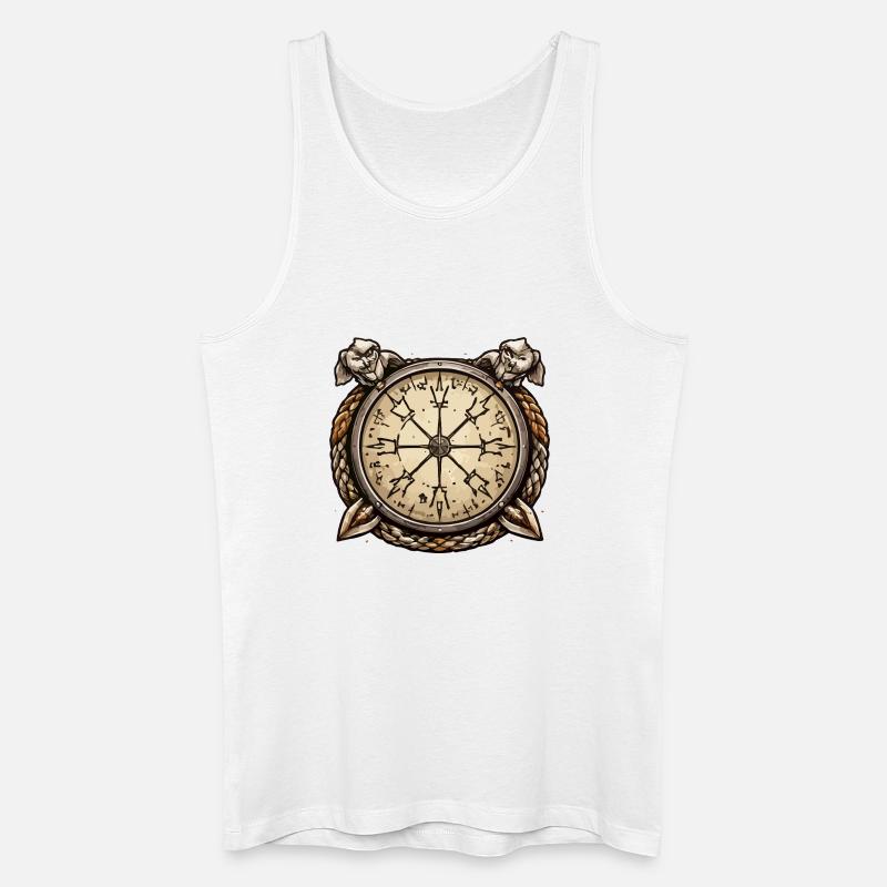 Nautischer Kompass Wikinger - Männer Bio Tank Top - Weiß