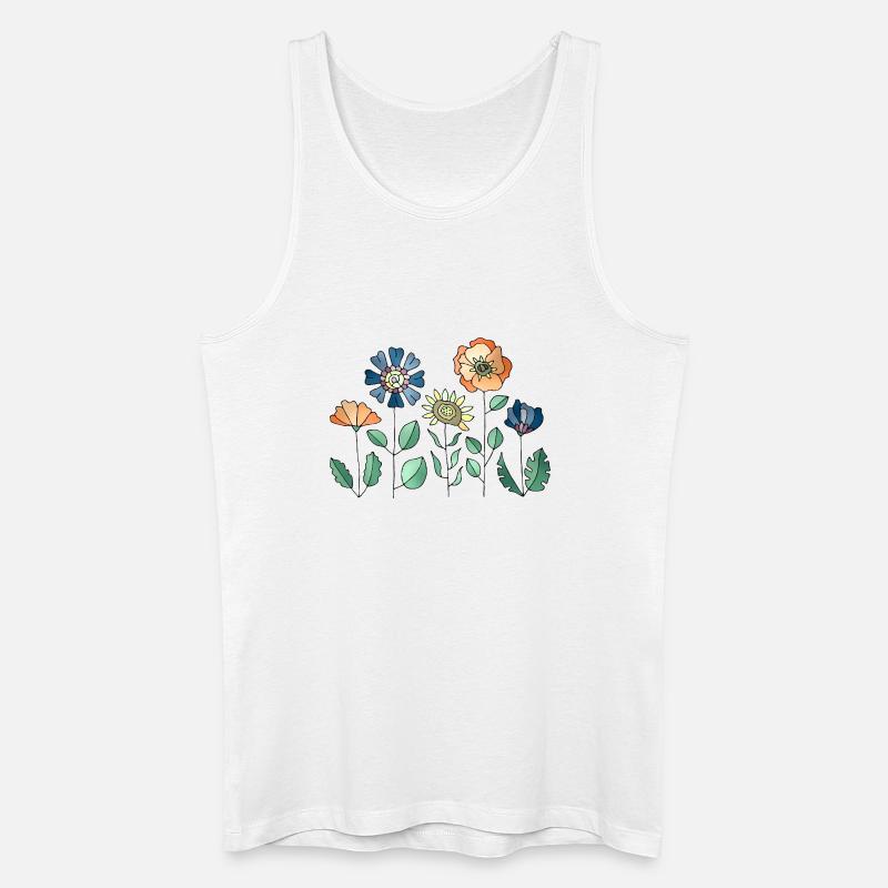 Blumen - Männer Bio Tank Top - Weiß