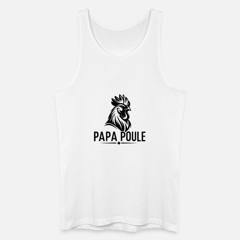 Daddy Hen – Beschützender Daddy - Männer Bio Tank Top - Weiß