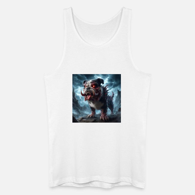 Infernalischer Dämonenhund - Männer Bio Tank Top - Weiß