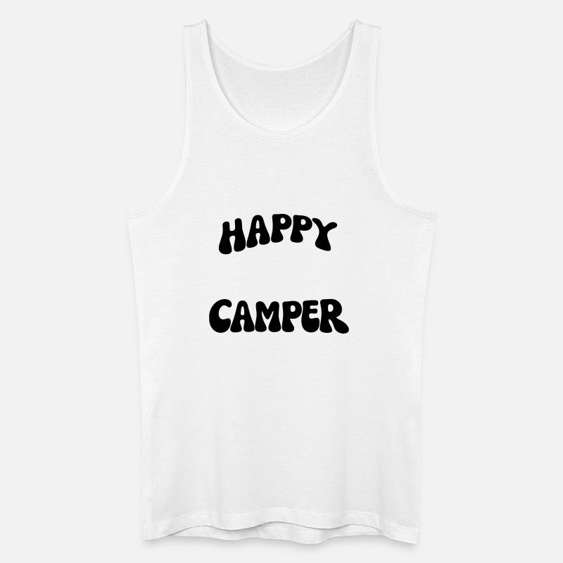 Happy Camper - Männer Bio Tank Top - Weiß