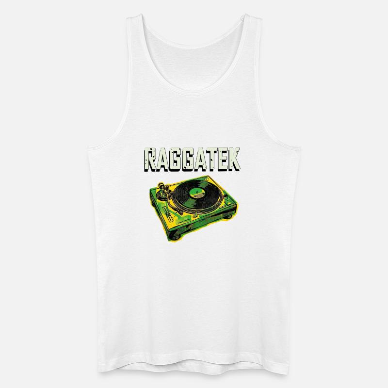 Raggatek Turntable Jamaica - Men’s Organic Tank Top - white