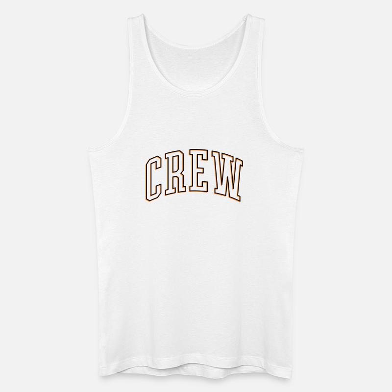 Crew Outline - Männer Bio Tank Top - Weiß