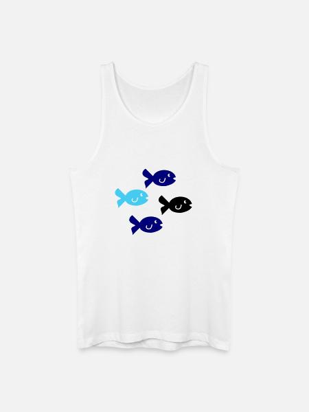 Pisces Silhouette - Men’s Organic Tank Top - white