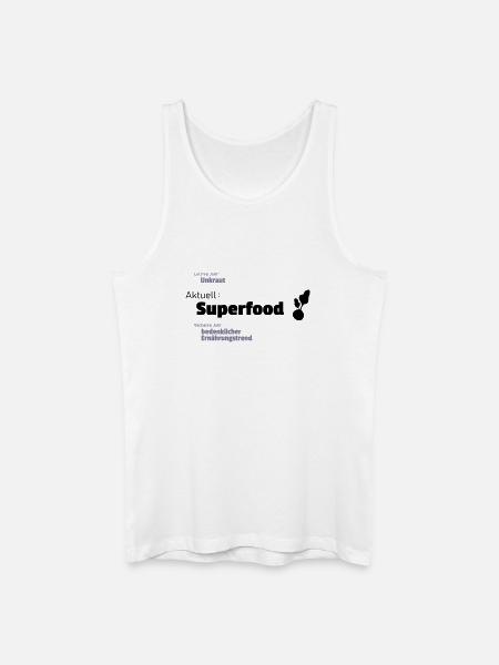 aktuelles Superfood - Männer Bio Tank Top - Weiß