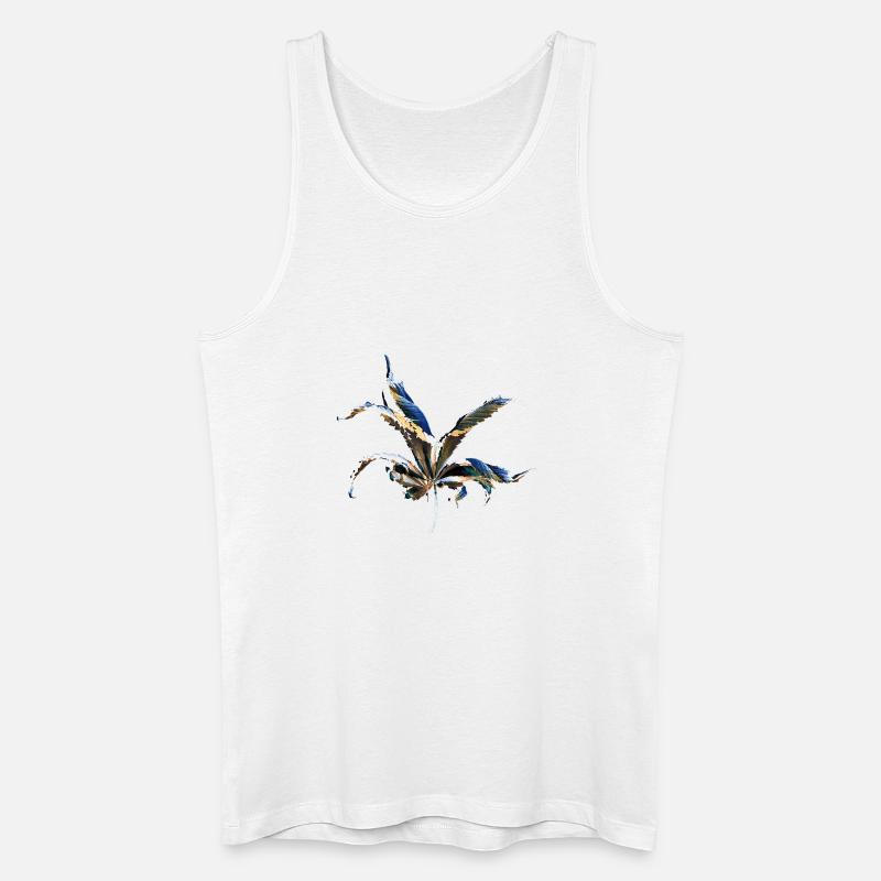Blattschichten - Männer Bio Tank Top - Weiß