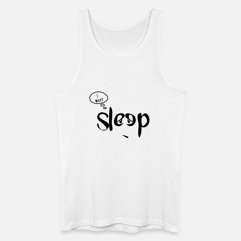 i am so sleepy - Männer Bio Tank Top - Weiß