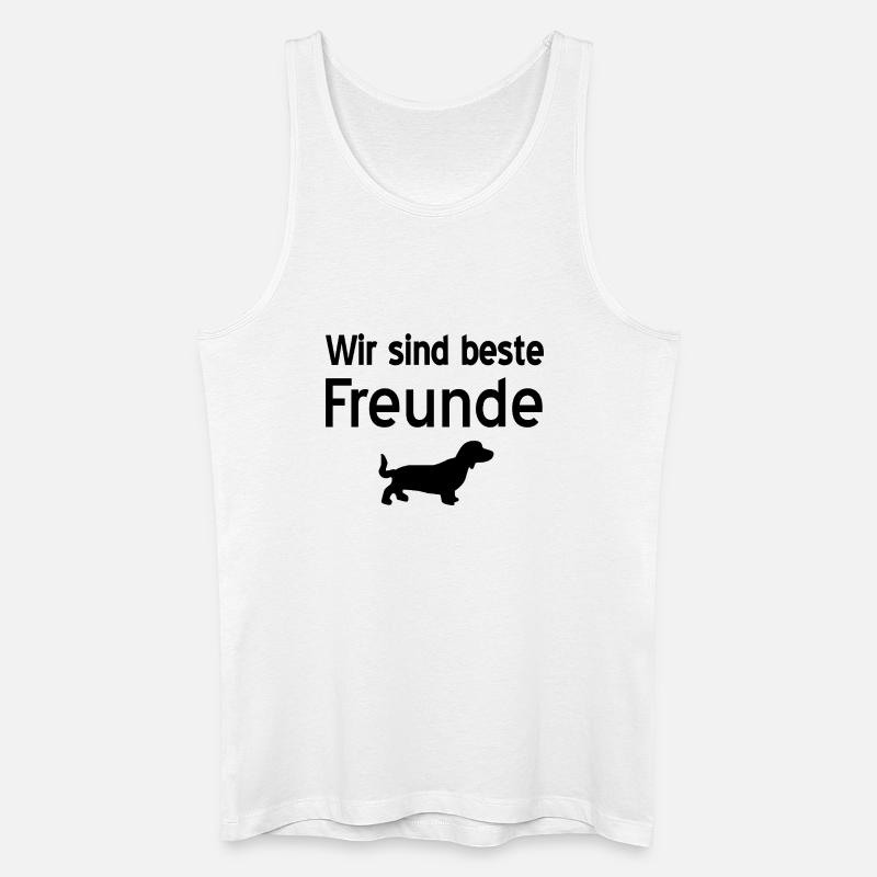 Dackel - Männer Bio Tank Top - Weiß