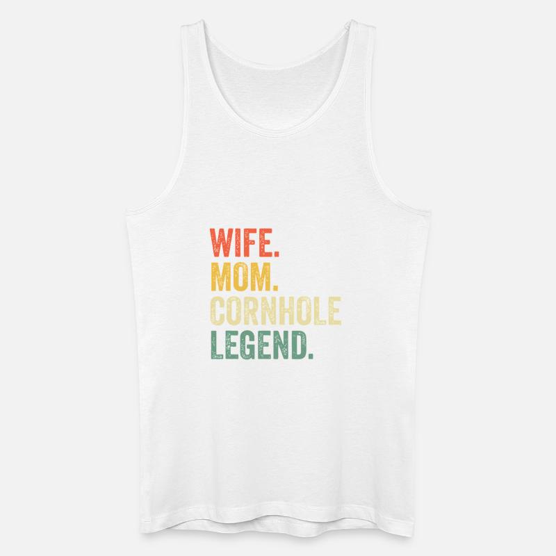 Ehefrau-Mama Cornhole-Legende - Männer Bio Tank Top - Weiß
