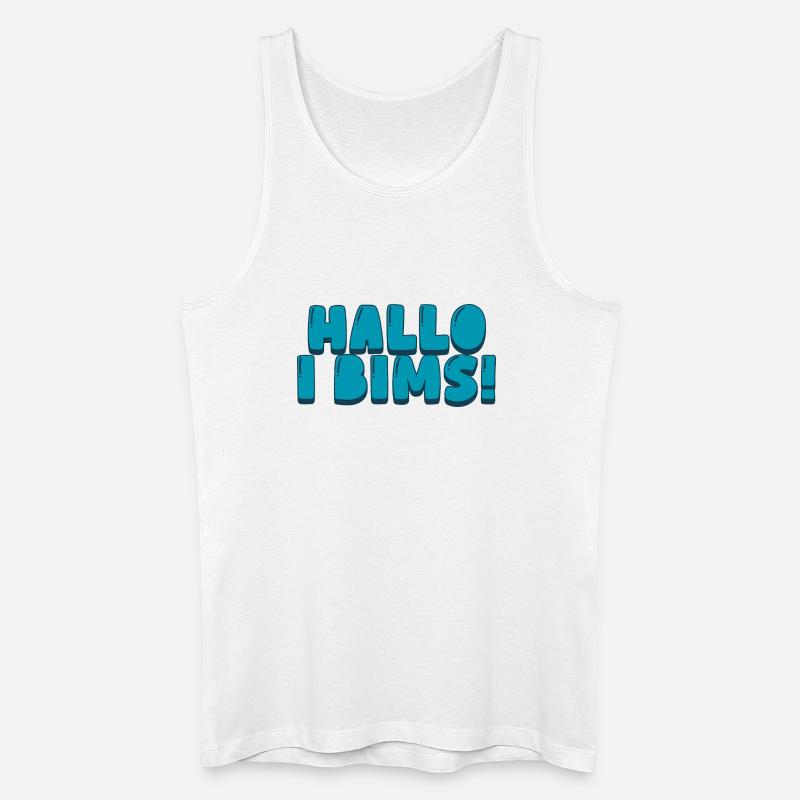 Hallo i bims! - Männer Bio Tank Top - Weiß