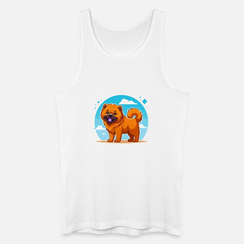 Chow-Chow (Comic) - Männer Bio Tank Top - Weiß