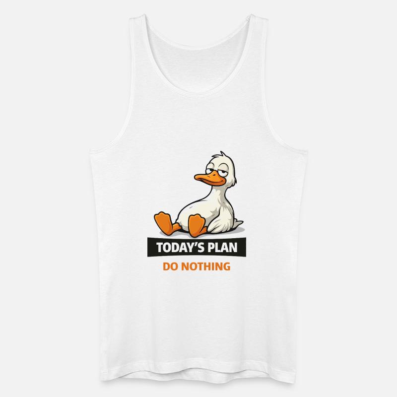 Der heutige Plan: Nichts Ducken - Männer Bio Tank Top - Weiß