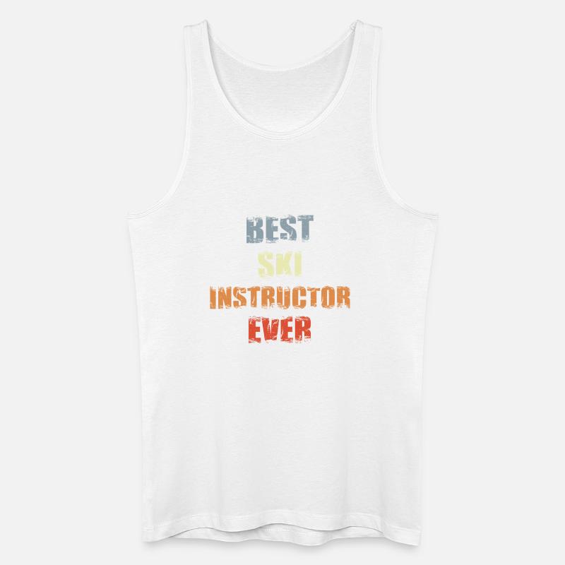 Skitrainer - Männer Bio Tank Top - Weiß