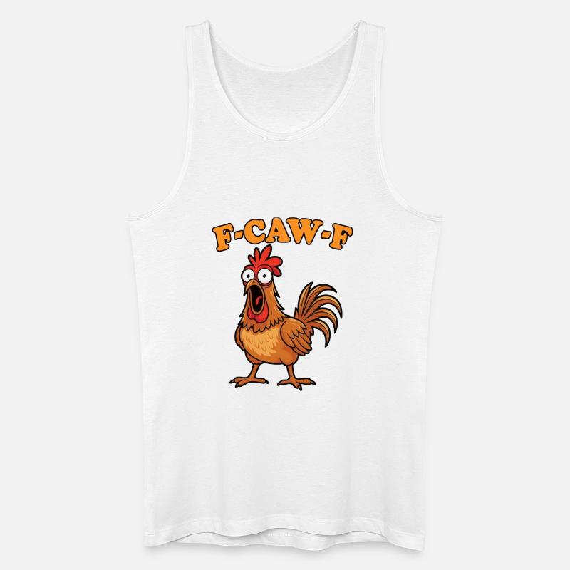 Fcawf Chicken Pun - Männer Bio Tank Top - Weiß