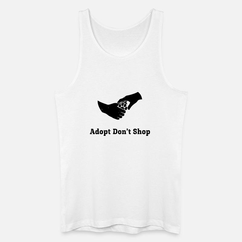Adopt Dont Shop Pfote Faust Check - Männer Bio Tank Top - Weiß