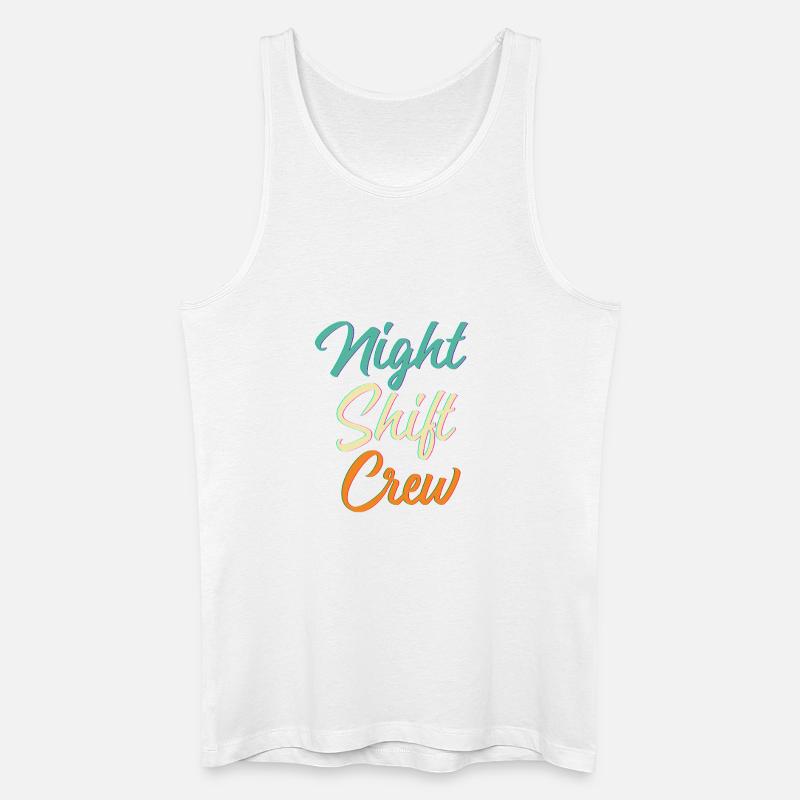 Nachtschicht - Männer Bio Tank Top - Weiß