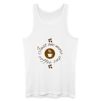 Just One More Cup Cute Coffee Lover Design - Débardeur bio Homme - blanc - Devant
