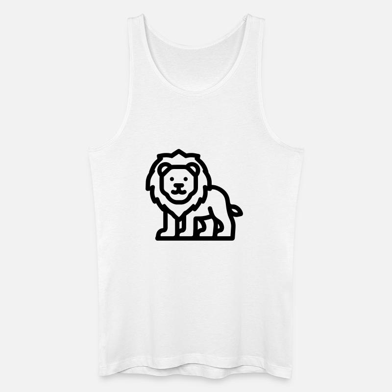 Löwe - Männer Bio Tank Top - Weiß