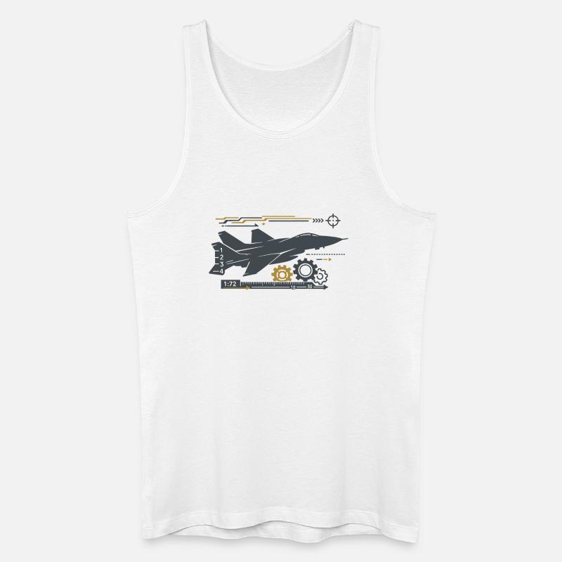 Jetgear Technikumflug Muster - Männer Bio Tank Top - Weiß