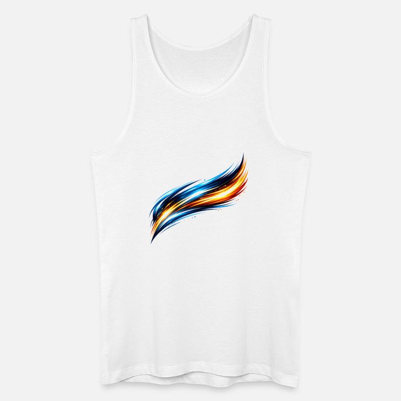 Sportliches Trikot Design Dynamischer Effekt - Männer Bio Tank Top - Weiß
