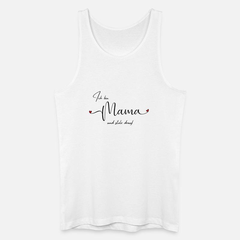 LIEBEVOLL Mamastolz - Männer Bio Tank Top - Weiß