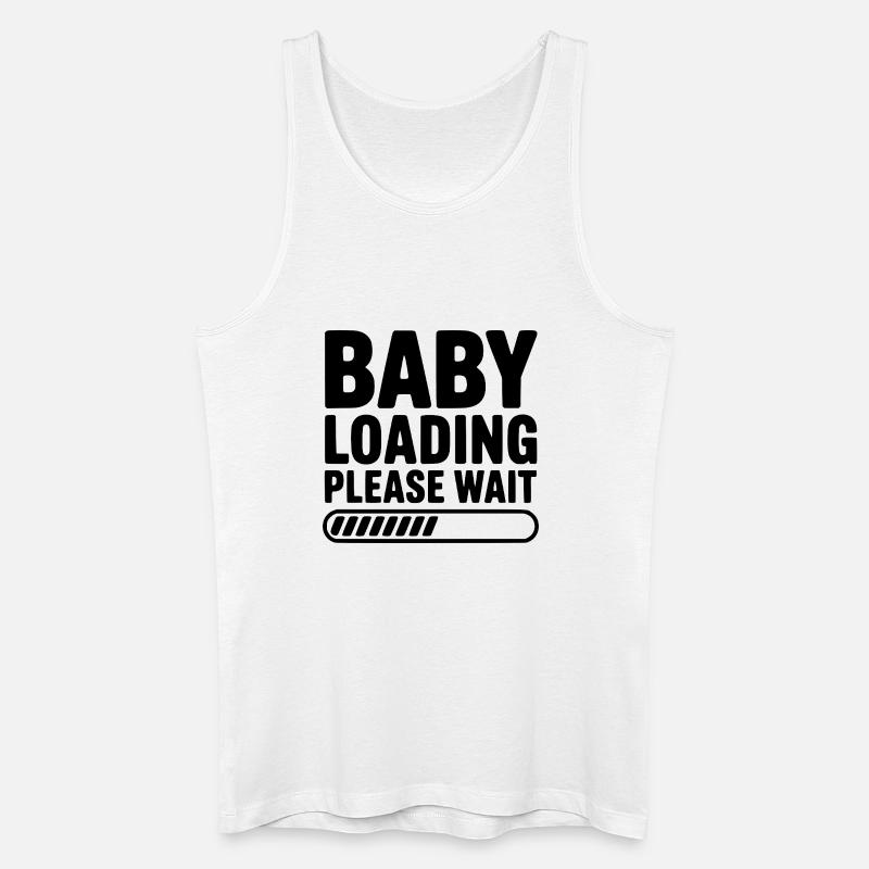 Baby lädt Bitte warten Sie - Männer Bio Tank Top - Weiß