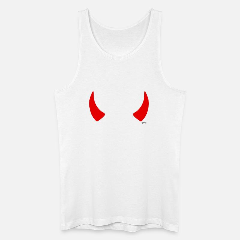 Red Horns - Men’s Organic Tank Top - white