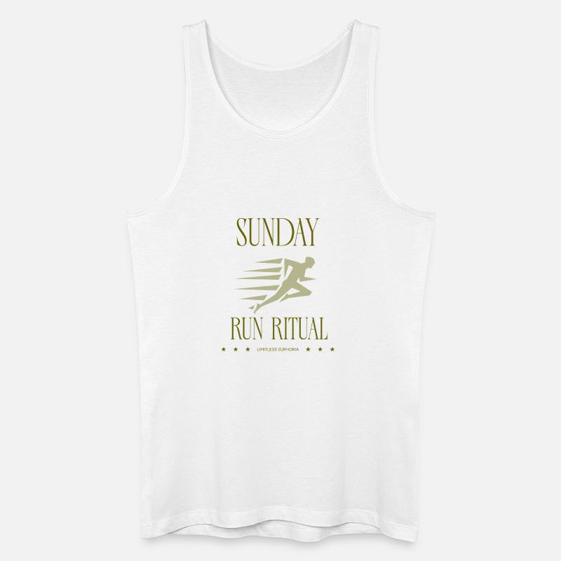 Runner - Sunday Run Ritual - Männer Bio Tank Top - Weiß