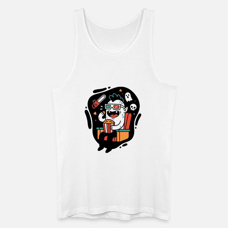 Kinomonster Popcorn Spaß - Männer Bio Tank Top - Weiß