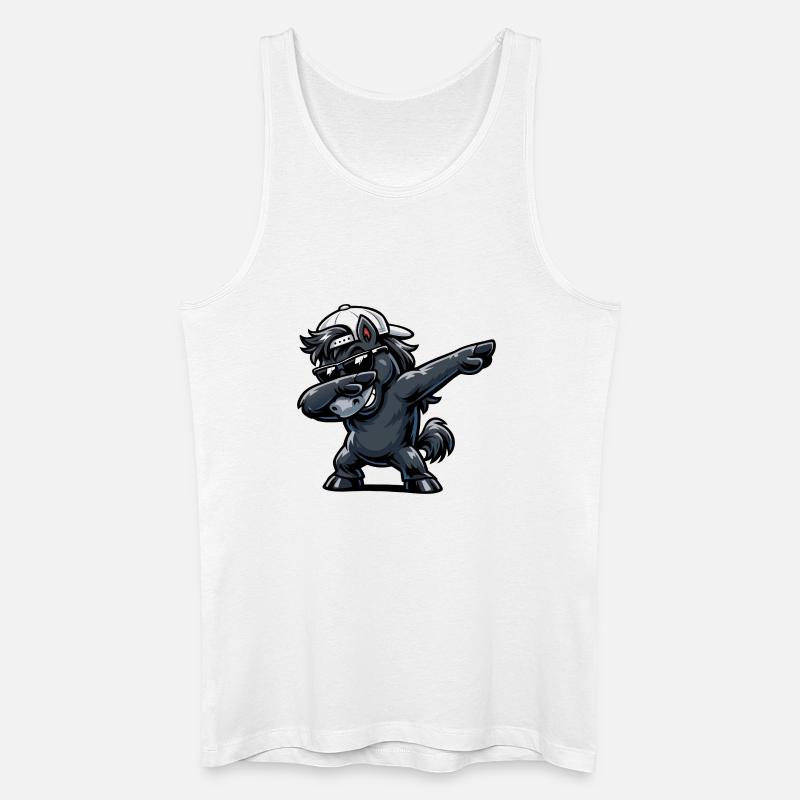 Dabbing Horse - Männer Bio Tank Top - Weiß