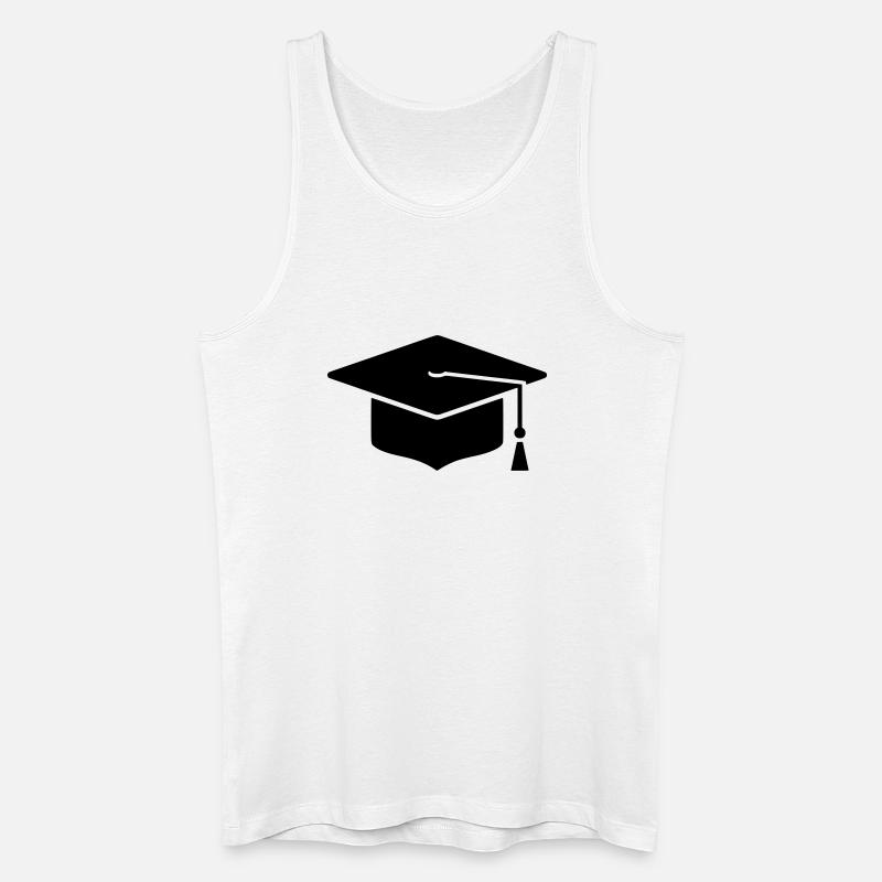 Doktorhut Abschluss Icon - Männer Bio Tank Top - Weiß