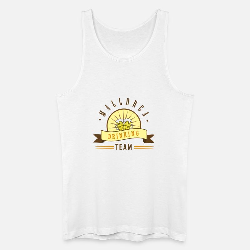 Beer Drinker Team Logo-motiv - Økologisk tanktop til mænd - hvid