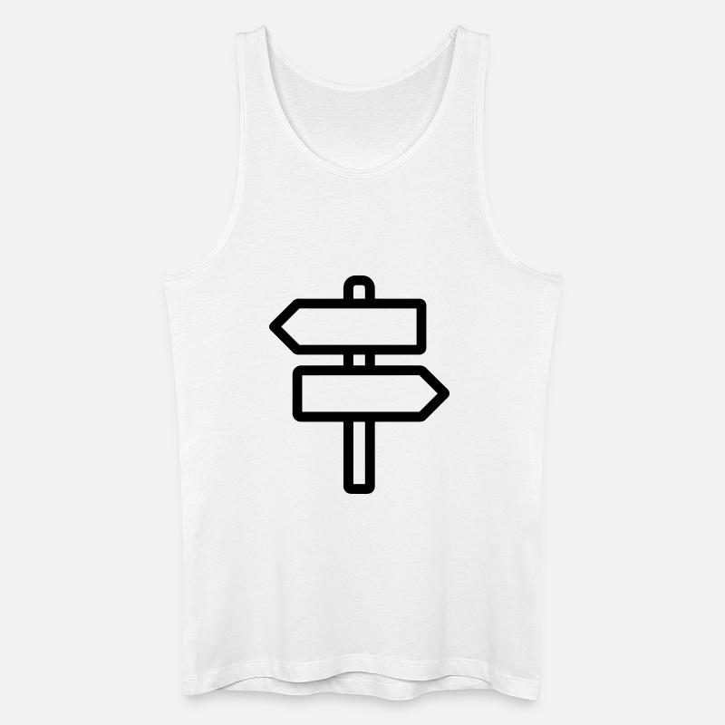 Richtungszeichen - Männer Bio Tank Top - Weiß