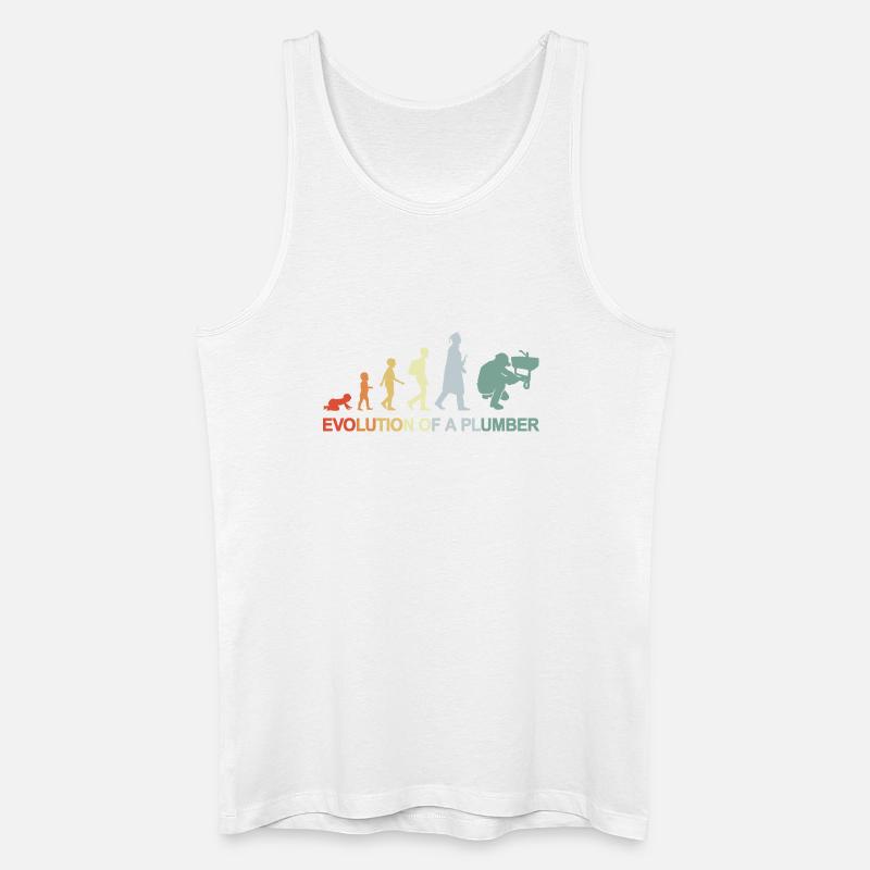 Plumber Evolution - Men’s Organic Tank Top - white
