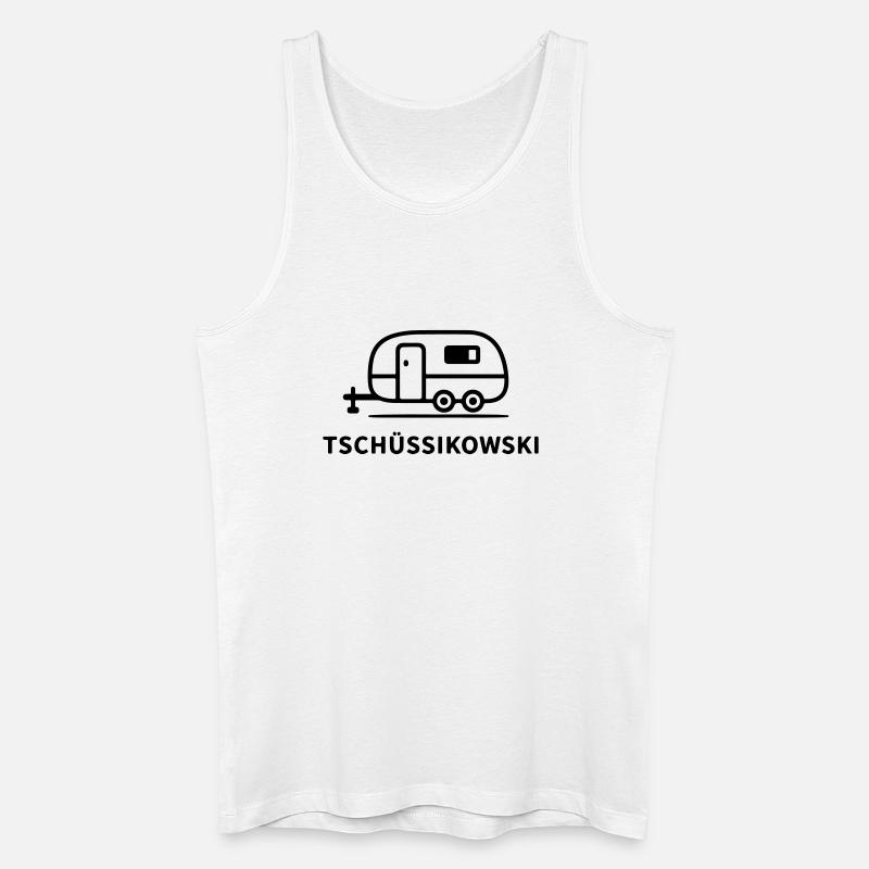 Tschüssikowski Camping Urlaub Wohnwagen Ferien - Männer Bio Tank Top - Weiß