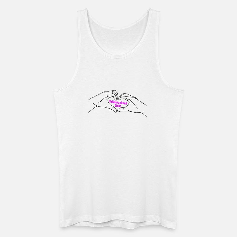 Herz Symbol Gicht - Männer Bio Tank Top - Weiß